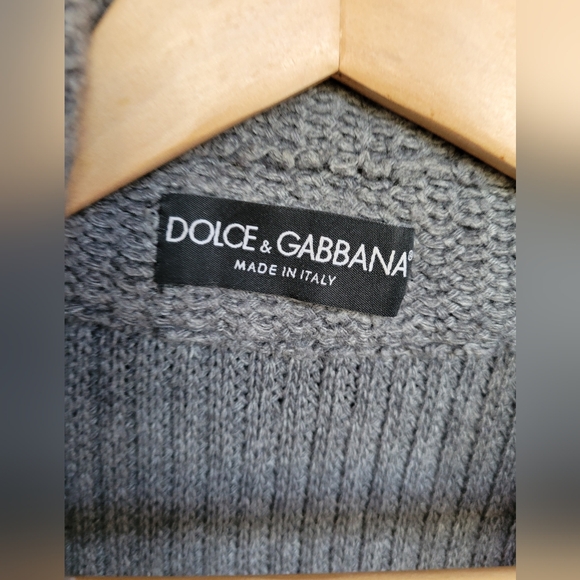 Dolce & Gabbana Grey Sweater Cardigan  44 Shawl Collar - Picture 2 of 9